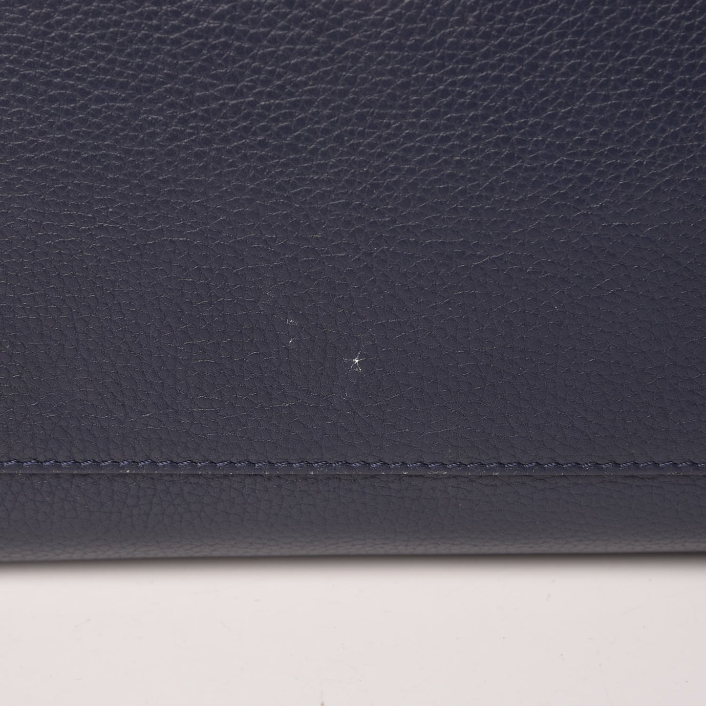 Grained Calfskin Medium Neo Executive Shopper Tote Dark Blue