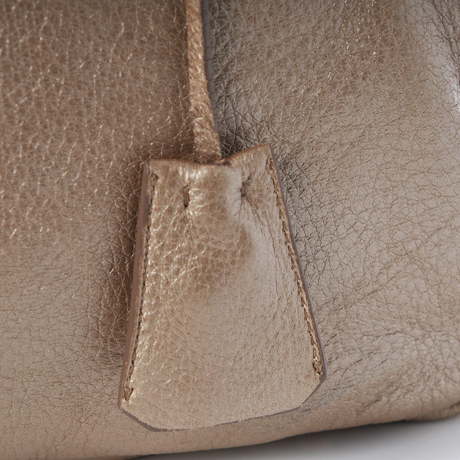 Prada Metallic Vitello Daino Bauletto Gold 14 of 17