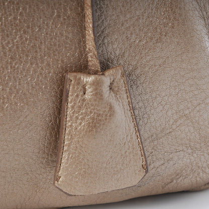Prada Metallic Vitello Daino Bauletto Gold 14 of 17