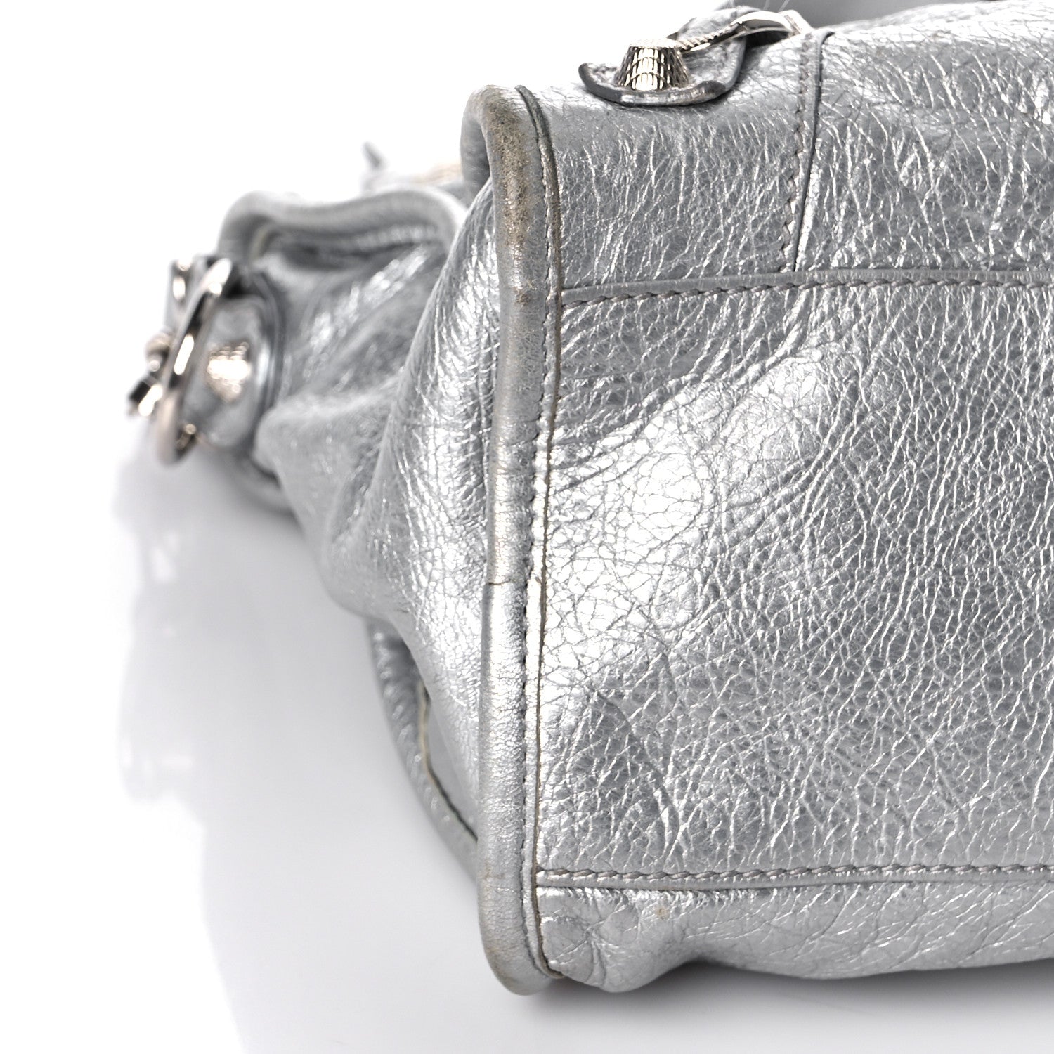 Balenciaga Metallic Agneau Giant 12 Silver Hardware City Gris Aluminum 5 of 15
