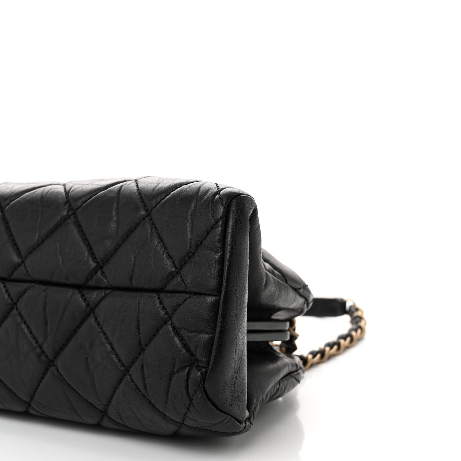 Chanel Aged Calfskin Medium Just Mademoiselle Bowling Bag  Black 11 of 11