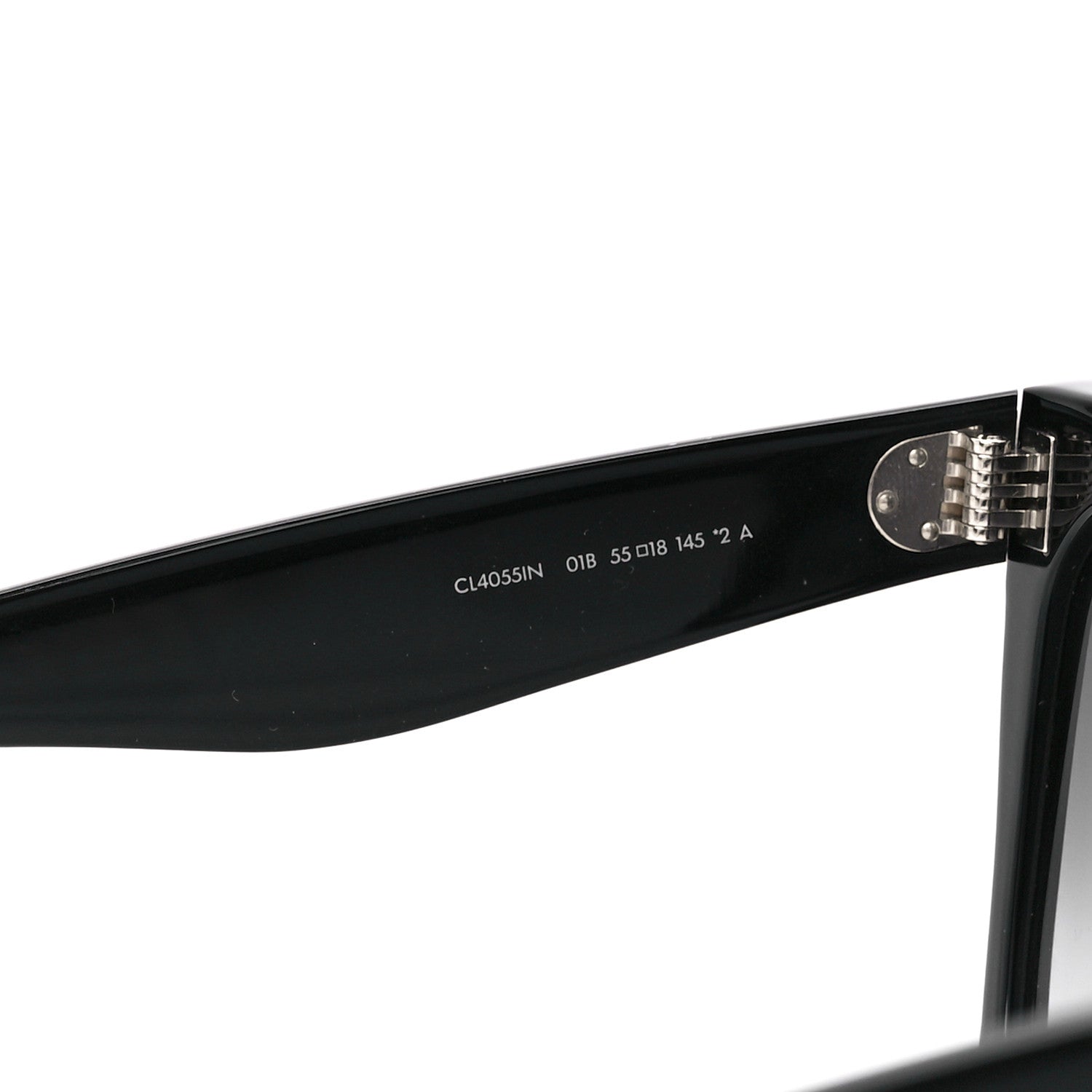 Celine Acetate Polarized Oversized Sunglasses CL4055IN Black 5 of 7
