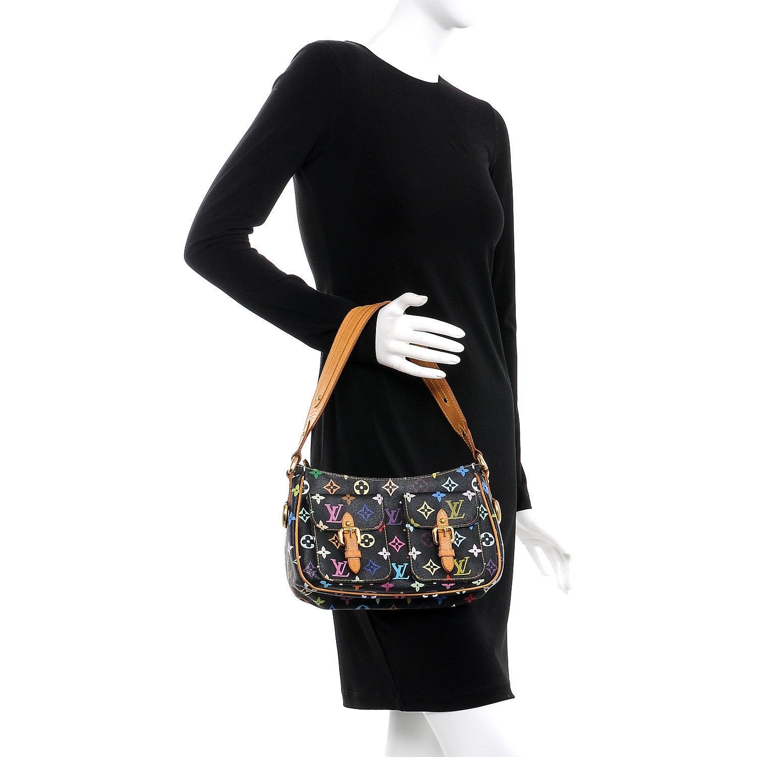 Louis Vuitton Monogram Multicolor Lodge PM Black 2 of 14