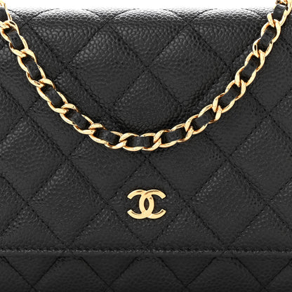 Chanel Caviar Quilted Wallet on Chain WOC Black 9 of 11