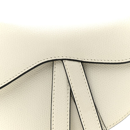 Christian Dior Grained Calfskin Mini Saddle Bag White 8 of 10