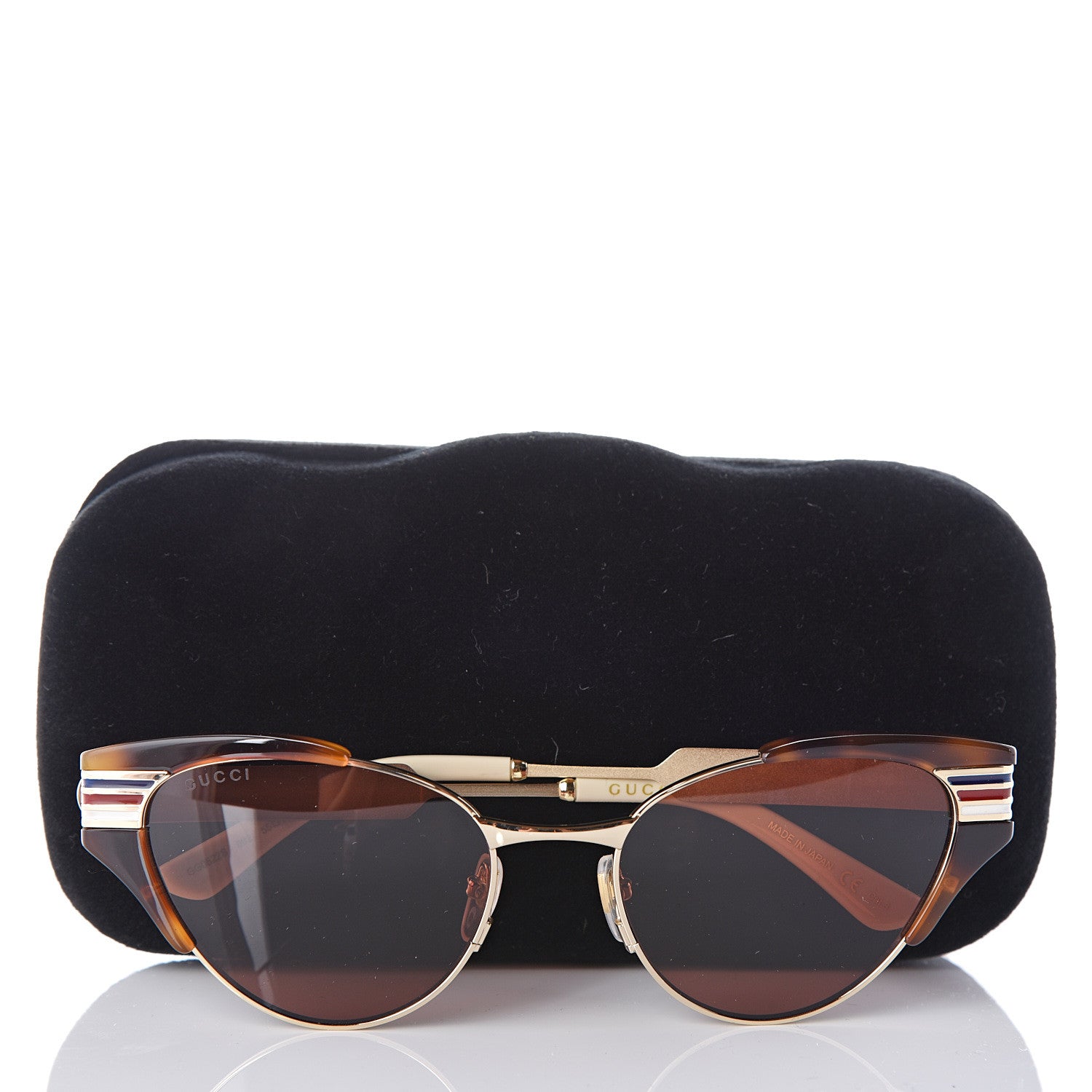 Gucci Cat Eye Web Sunglasses GG0522S Tortoise 8 of 8