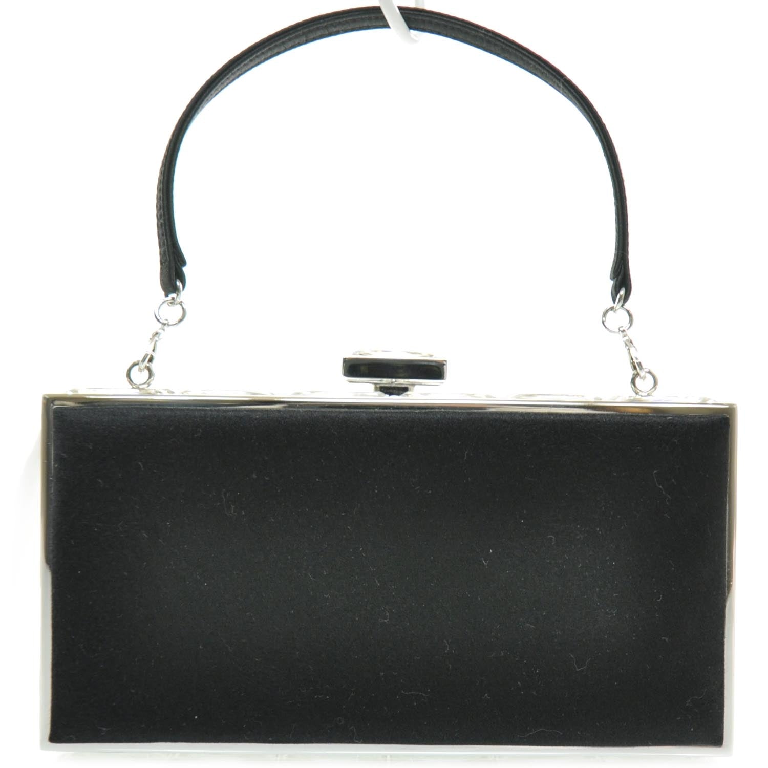 Judith Leiber Satin Jeweled Evening Bag Black 1 of 1