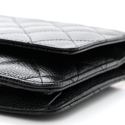 Chanel Caviar Quilted Wallet on Chain WOC Black 11 of 12