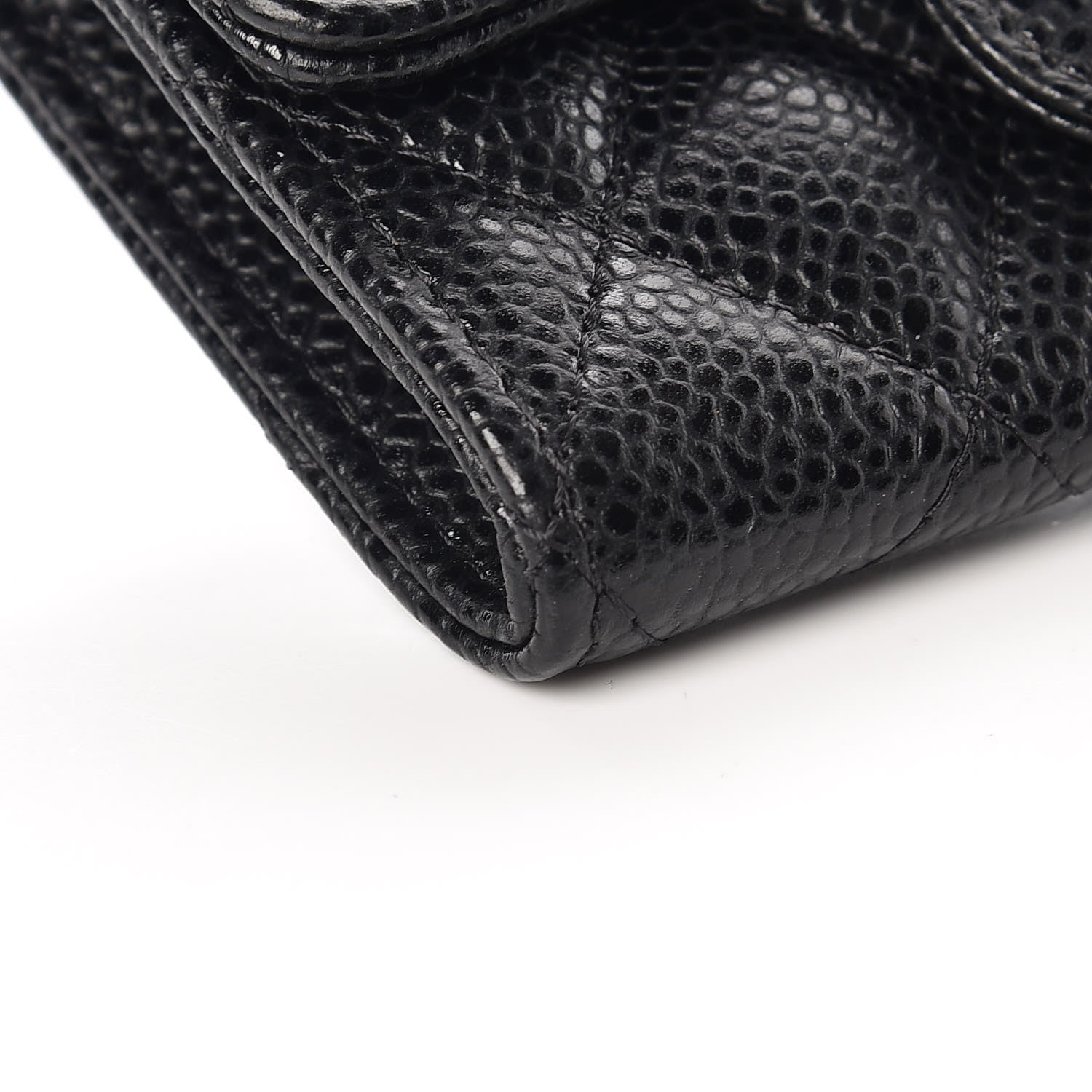 Chanel Caviar Quilted Flap Card Holder Black 9 of 13