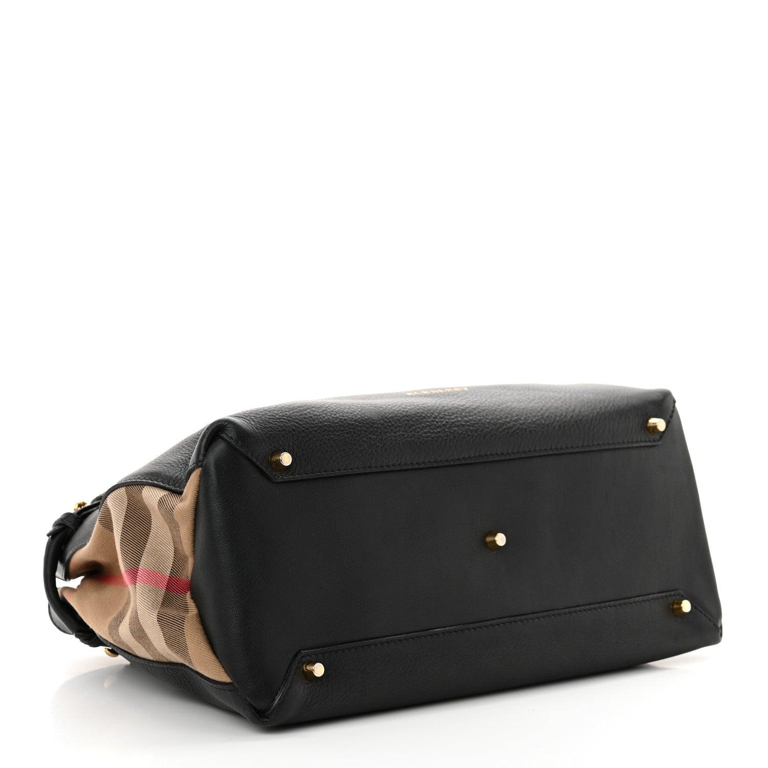 Burberry Smooth Calfskin Medium Sartorial Banner Tote Black 4 of 13