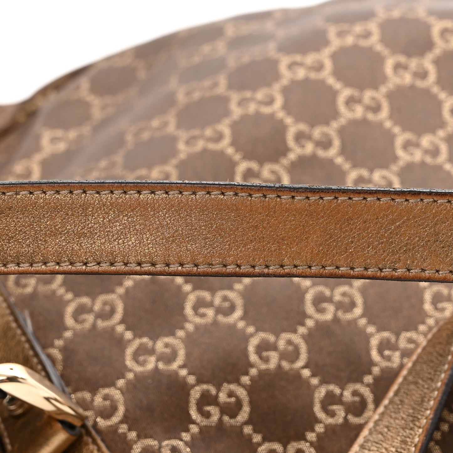 Satin Monogram Medium Abbey Shoulder Bag Bronze