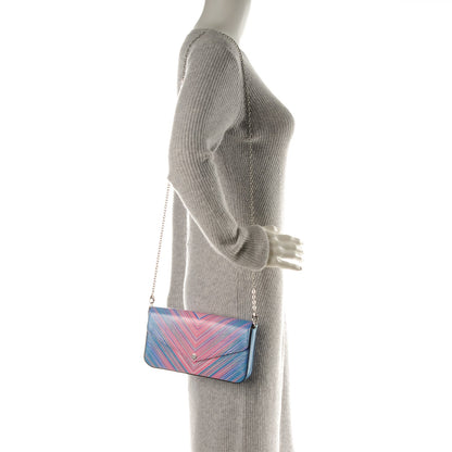 Louis Vuitton Epi Tropical Pochette Felicie Blue Rose 2 of 8