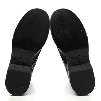 Louis Vuitton Jacquard Calfskin Since 1854 Metropolis Flat Ranger Boot 38.5 Gray 5 of 11