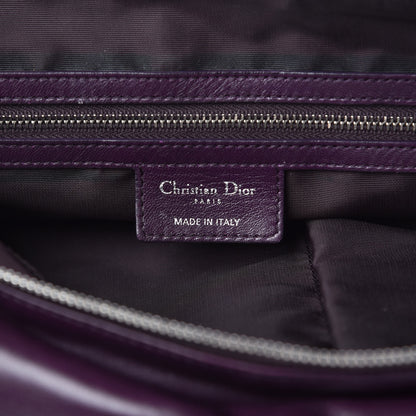 Christian Dior Lambskin Cannage Large Granville Tote Purple 7 of 17