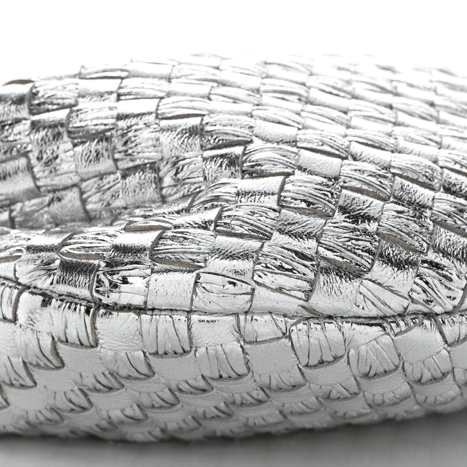 Bottega Veneta Metallic Nappa Intrecciato Mini Jodie Silver 9 of 10