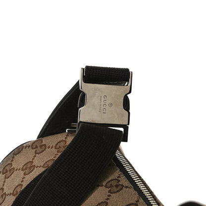 Gucci Monogram Dollar Calfskin Waist Pouch Beige Ebony Testa di Moro Marrone Scuro 15 of 15