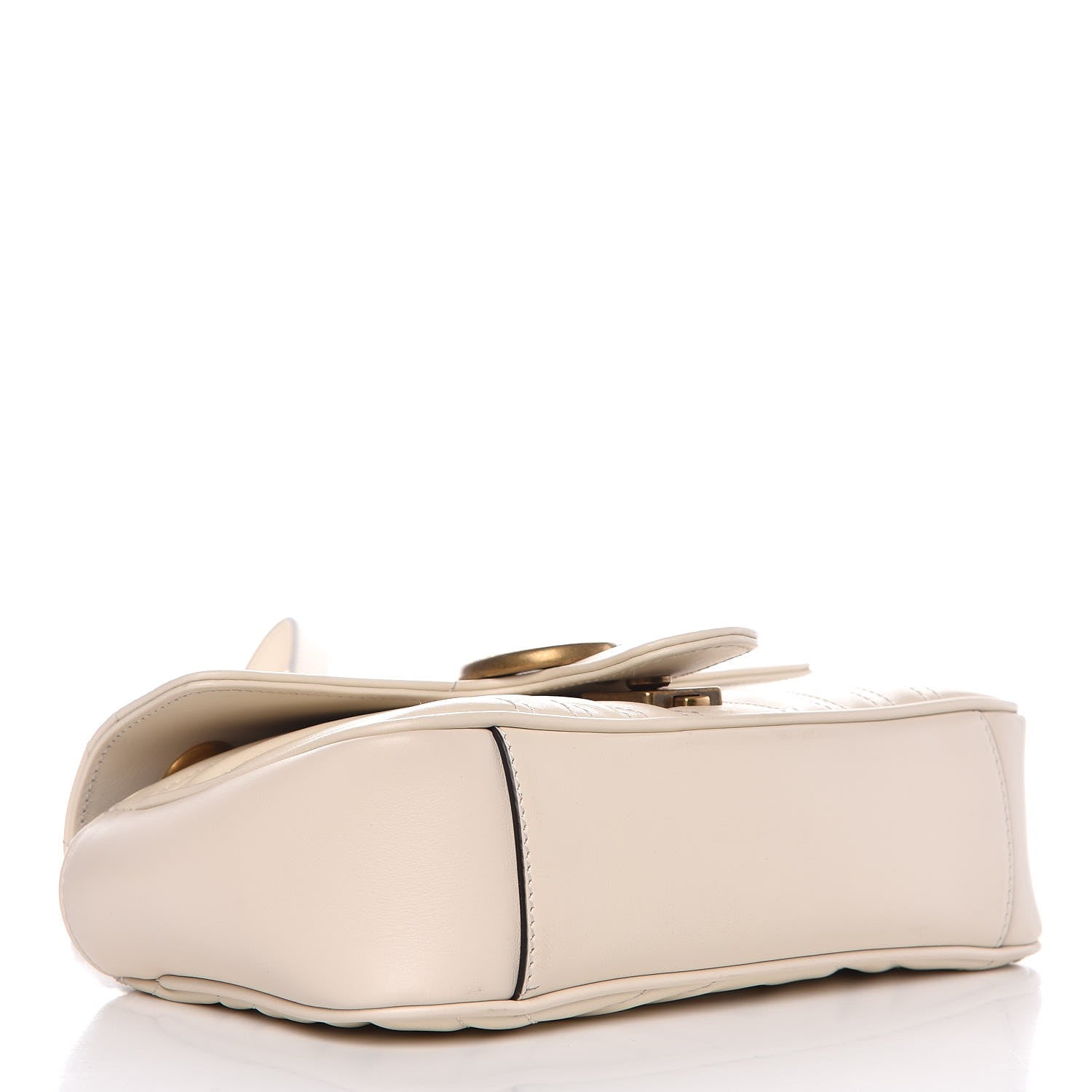 Gucci Calfskin Matelasse Mini GG Marmont Shoulder Bag White 4 of 8