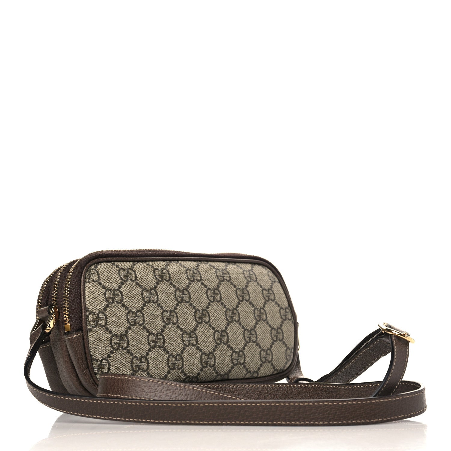 Gucci GG Supreme Monogram Web Mini Ophidia GG Bag Brown 3 of 9