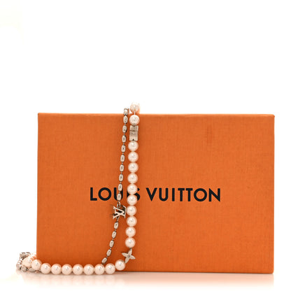 Louis Vuitton Metal Pearls Fusion Necklace Silver 7 of 7