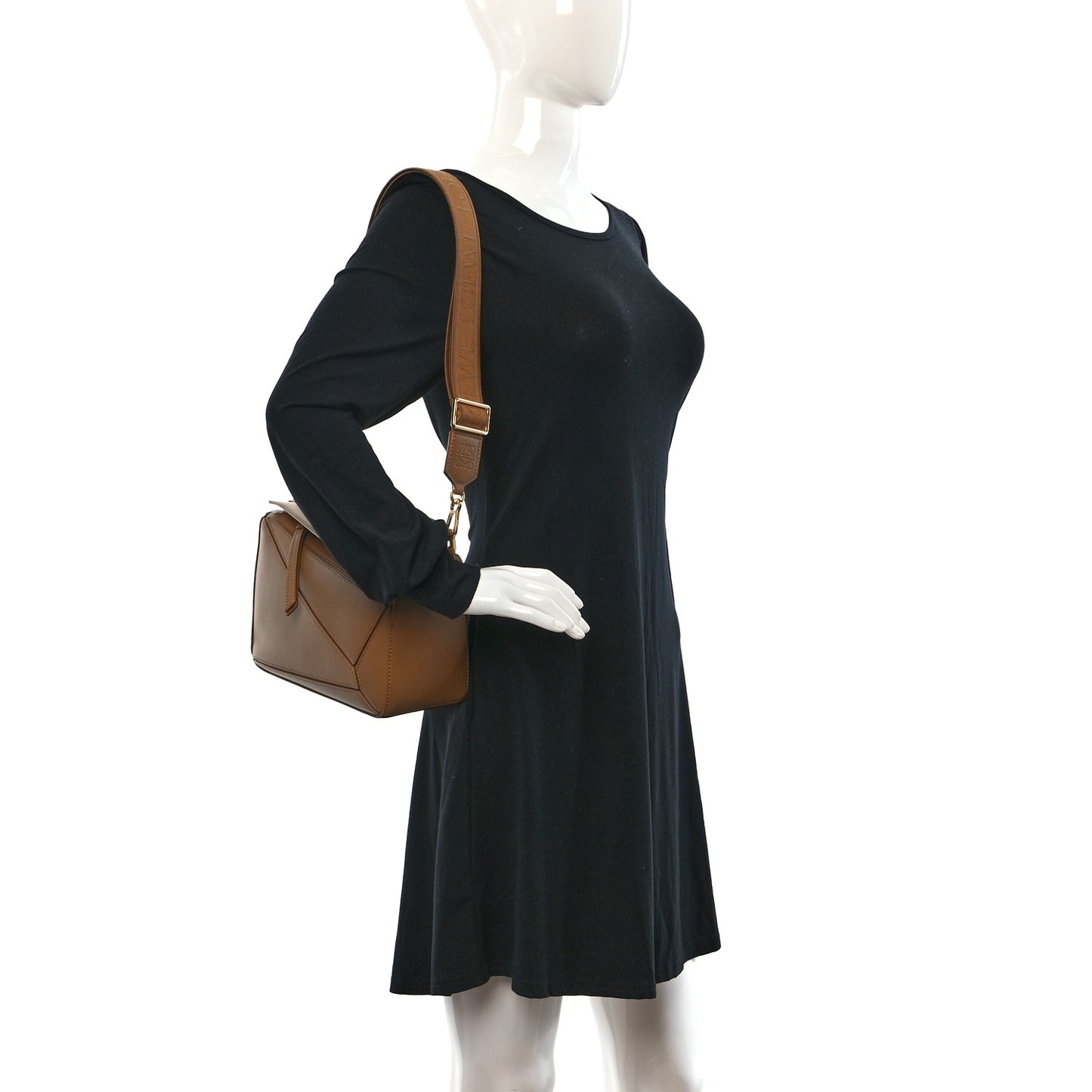 Satin Calfskin Small Puzzle Bag Oak