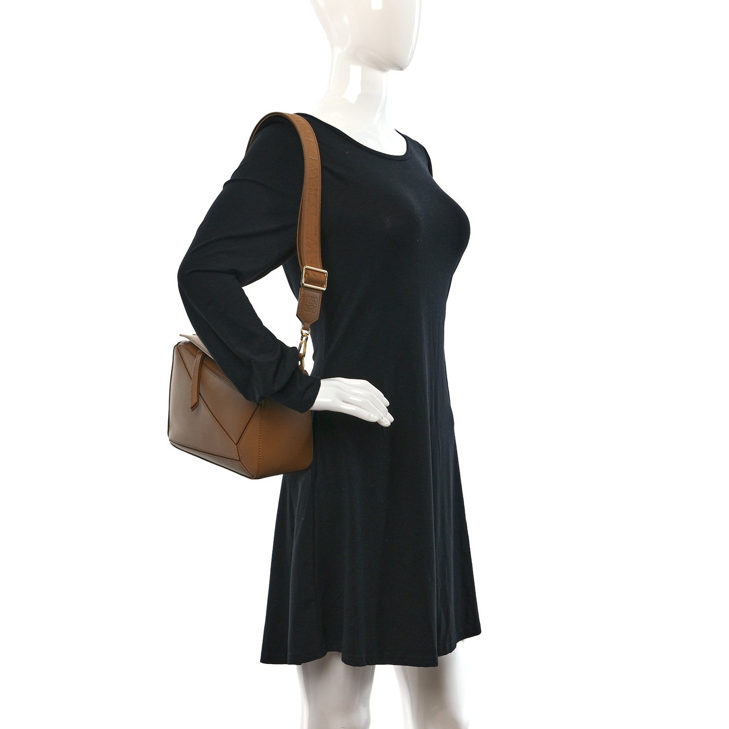 Loewe Satin Calfskin Small Puzzle Bag Oak 2 of 8