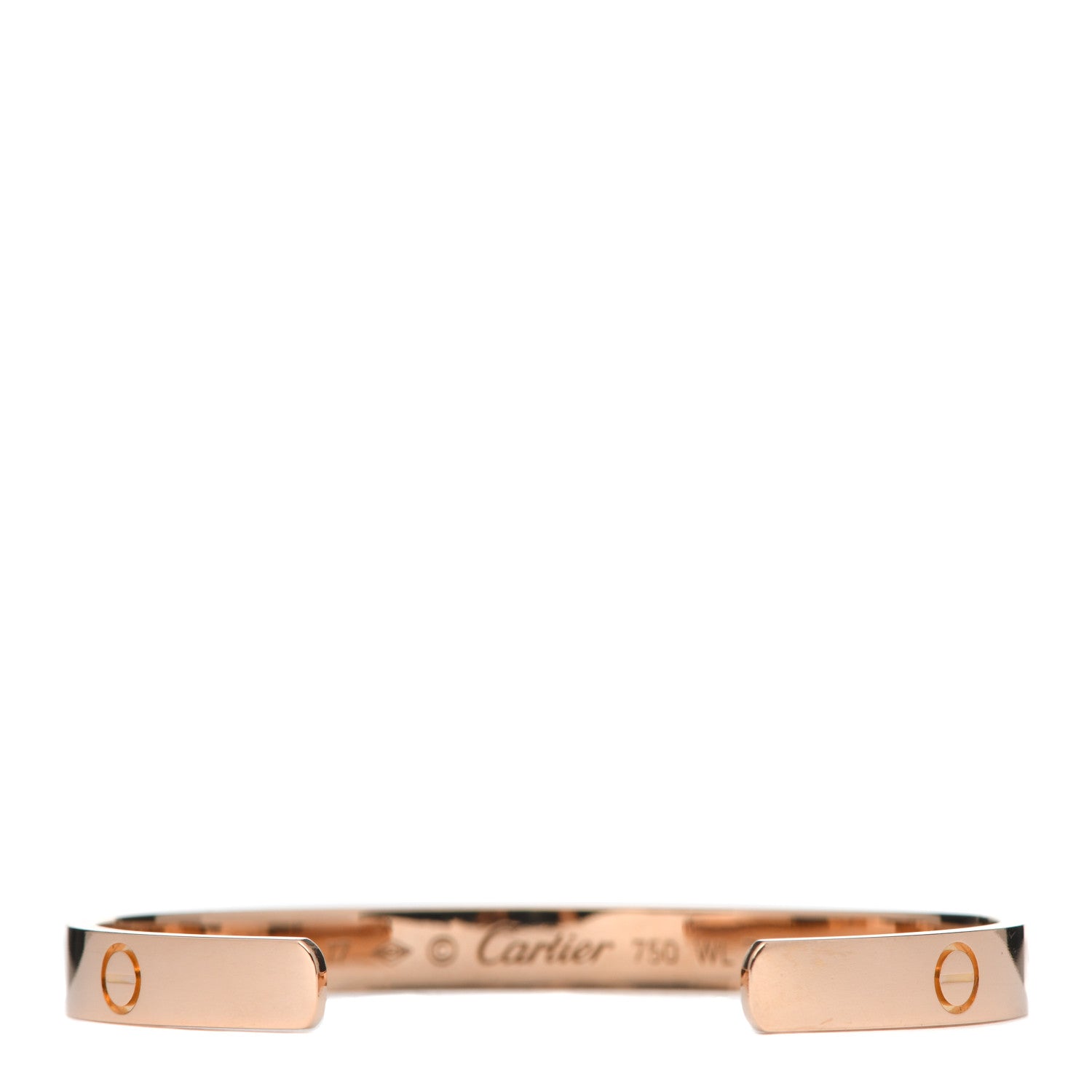 Cartier 18K Pink Gold LOVE Cuff Bracelet 17 3 of 6