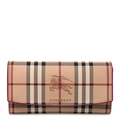 Burberry Haymarket Check Halton Wallet Pink 1 of 8