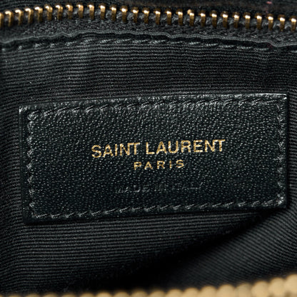 Saint Laurent Calfskin Y Quilted Monogram Large Loulou Chain Satchel Black 7 of 11