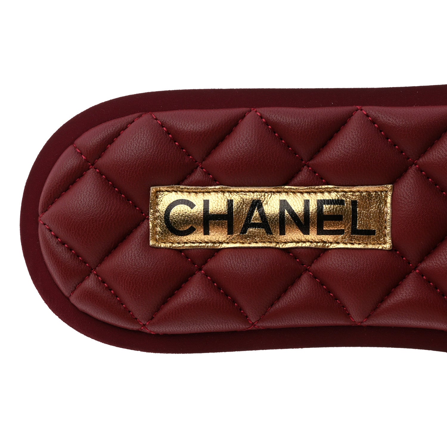 Chanel Lambskin Quilted Textured CC Mules Sandals 40 Red 7 of 8