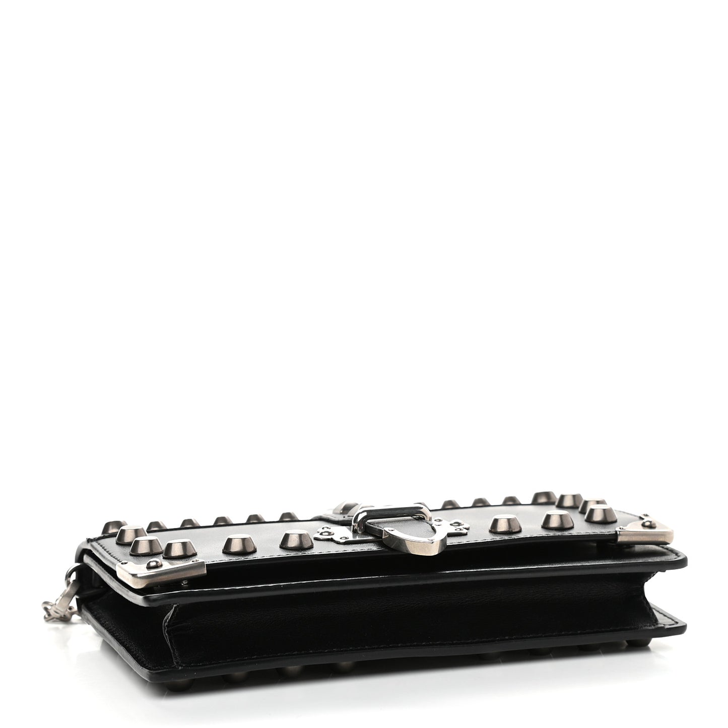 City Calfskin Cahier Studded Mini Bag Black