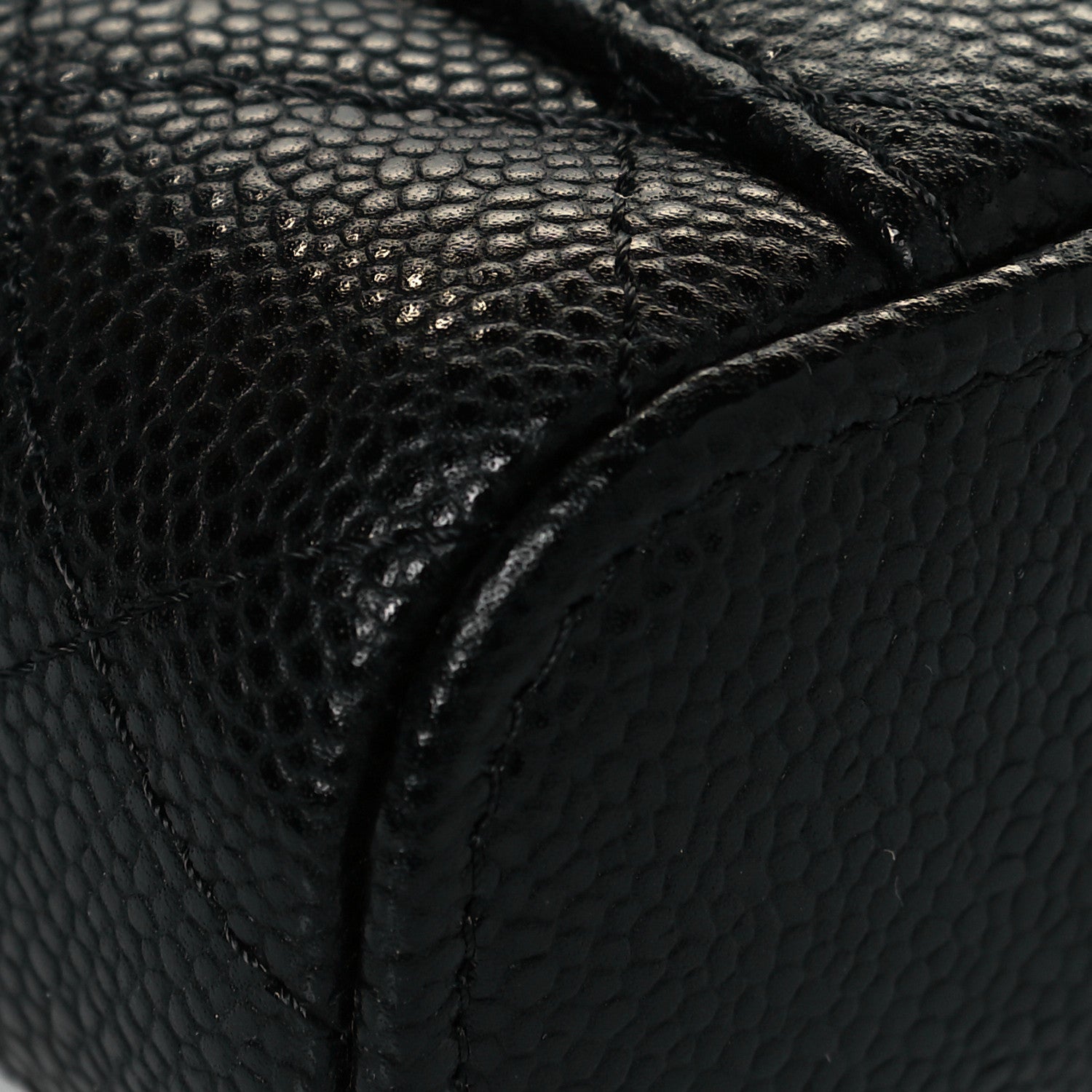 Chanel Caviar Quilted Small Handle With Care Vanity Case With Chain Black 8 of 13