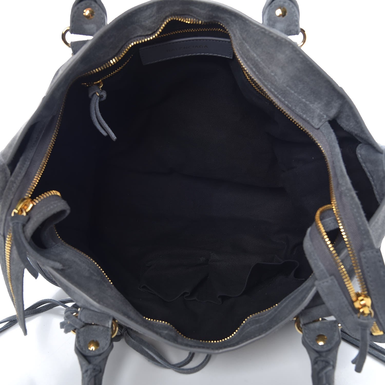 Balenciaga Baby Daim Suede Gold Metallic Edge Hardware City Gris Plomb 6 of 8