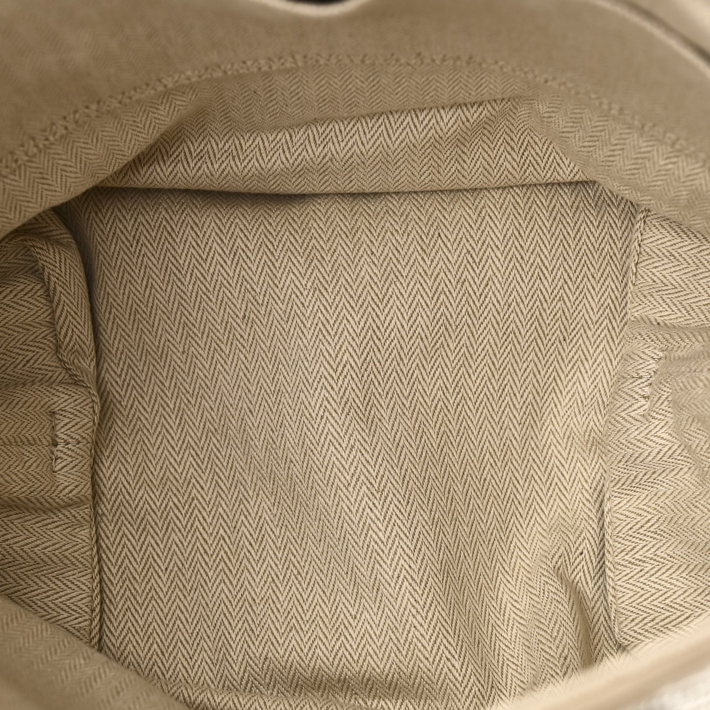Chevron Herringbone Canvas Chennai PM Tote Etoupe