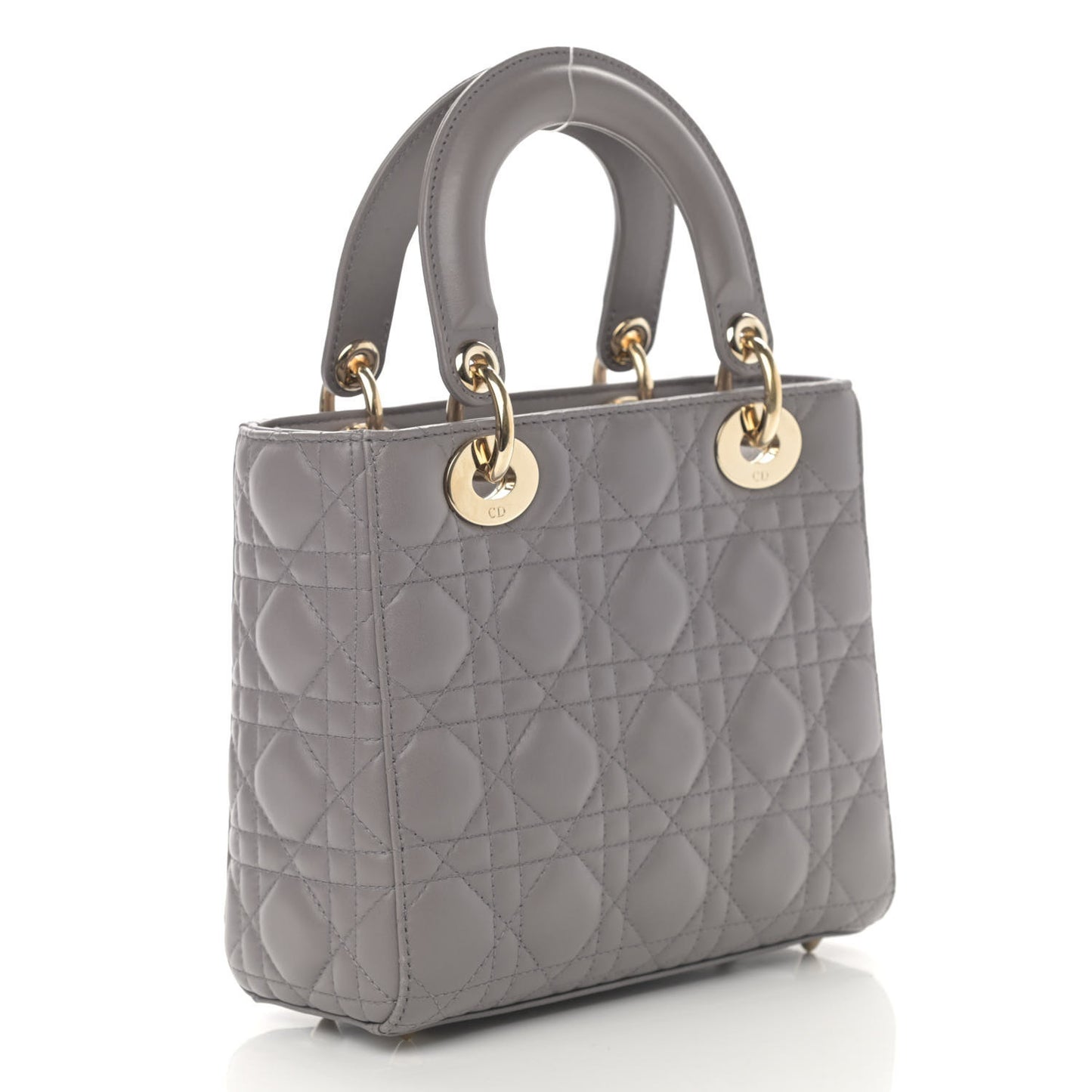 Lambskin Cannage Small Lady Dior Grey