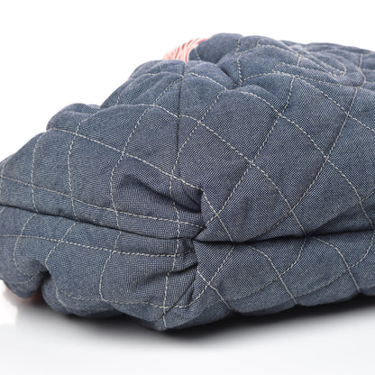 Chanel Denim Quilted Large Stretch Spirit Cabas Blue 5 of 9