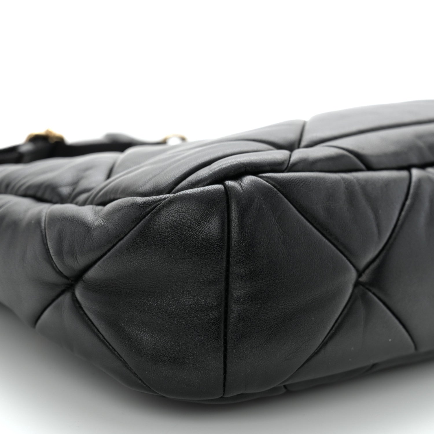 Prada Nappa Re-Nylon Triangle Quilted Patchwork System Shoulder Bag Black 9 of 12