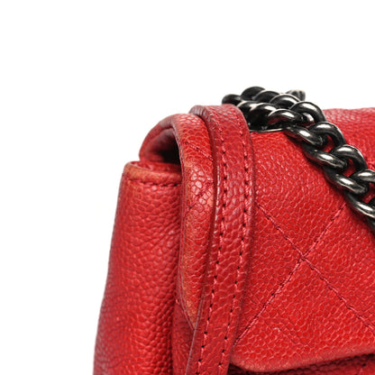 Chanel Caviar Quilted Mini Simply CC Flap Red 11 of 14