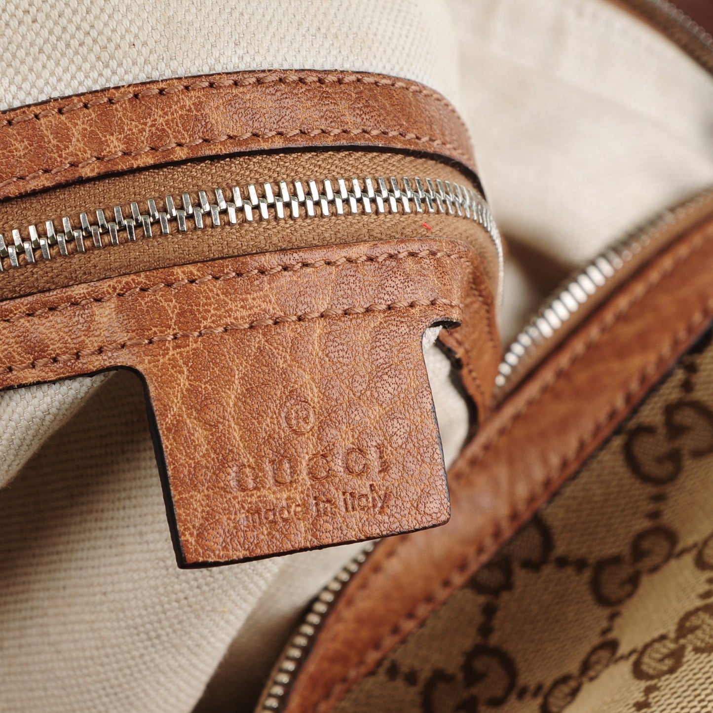 Monogram Old Libeccio Medium Miss GG Hobo Beige Ebony Light Brown