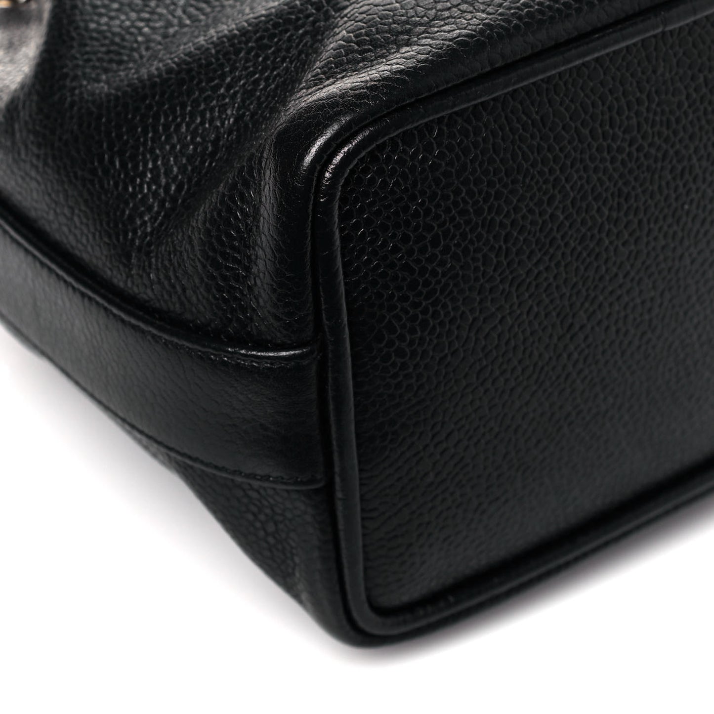Caviar CC Drawstring Shoulder Bag Black