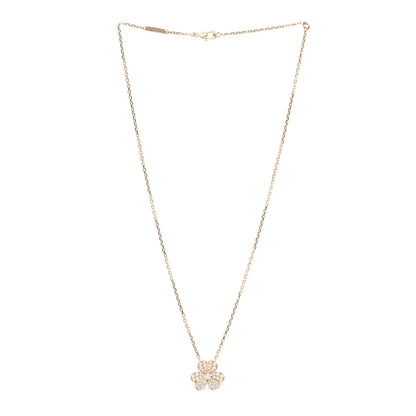 Van Cleef & Arpels 18K Yellow Gold Diamond Small Frivole Pendant Necklace 3 of 8