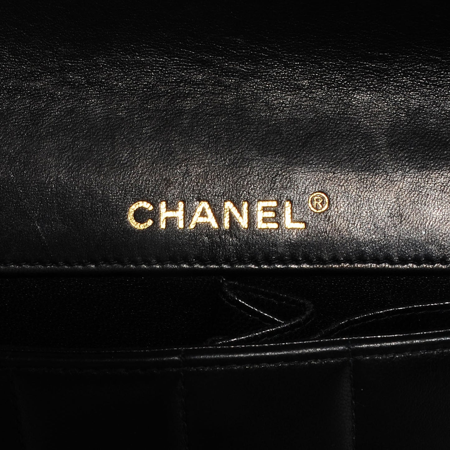 Lambskin East West Chocolate Bar Flap Black