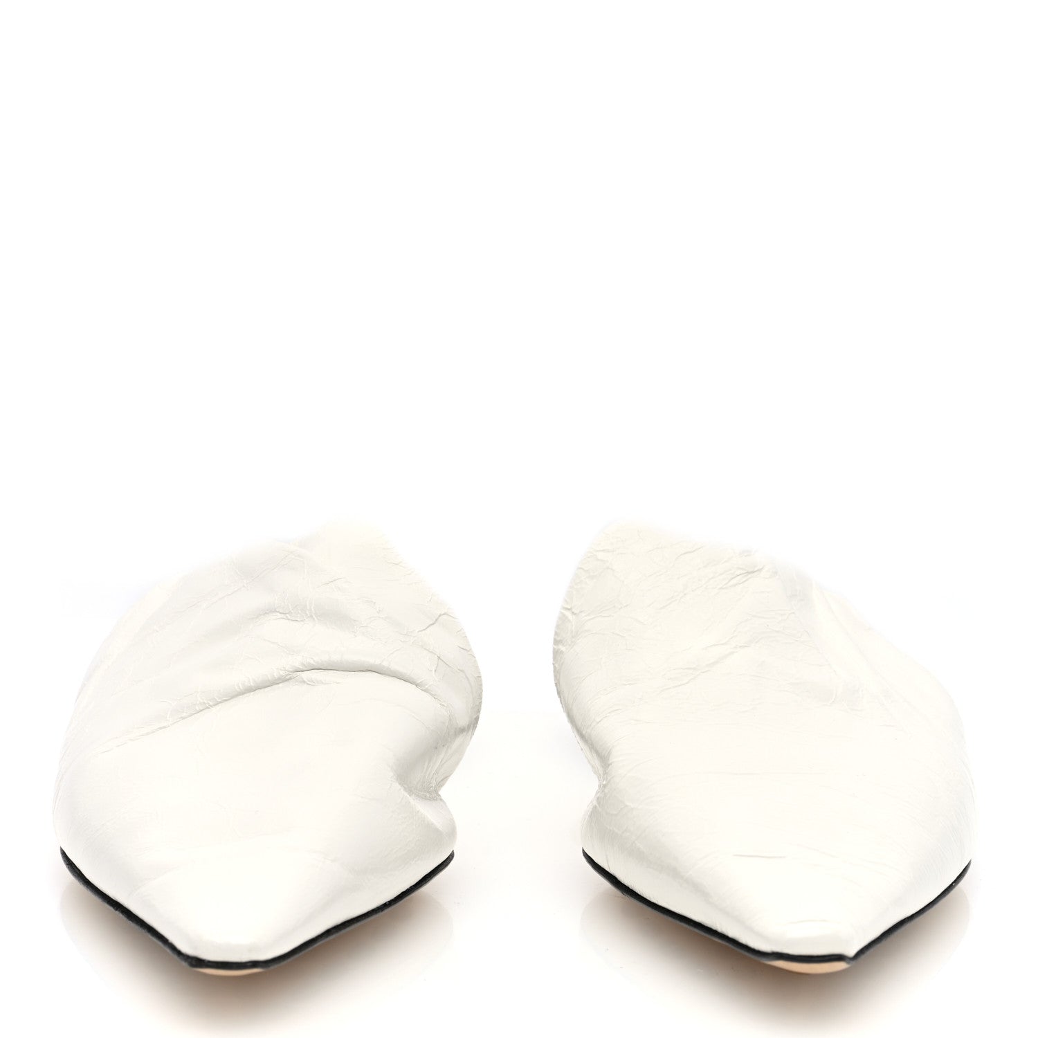 Bottega Veneta Nappa BV Point Ballet Flats 36 White 3 of 7