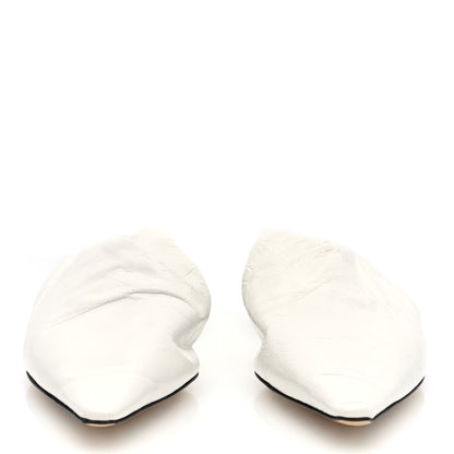 Bottega Veneta Nappa BV Point Ballet Flats 36 White 3 of 7