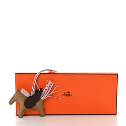 Hermes Milo Lambskin Grigri Rodeo Pegase Horse Bag Charm PM Beige Marfa Mauve Pale Moka 5 of 5