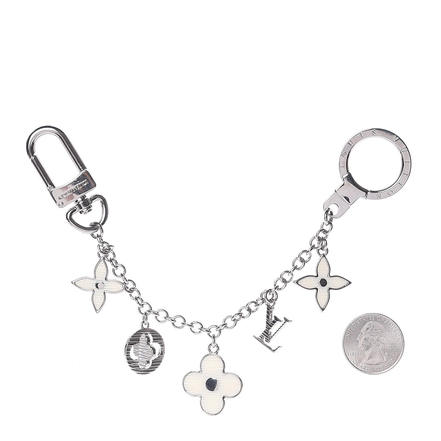 Louis Vuitton Fleur d'Epi Bag Charm Chain Ivory 2 of 3