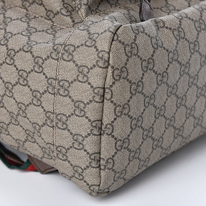 Gucci Soft GG Supreme Monogram Neo Vintage Double Buckle Backpack Beige New Acero Crop 9 of 10