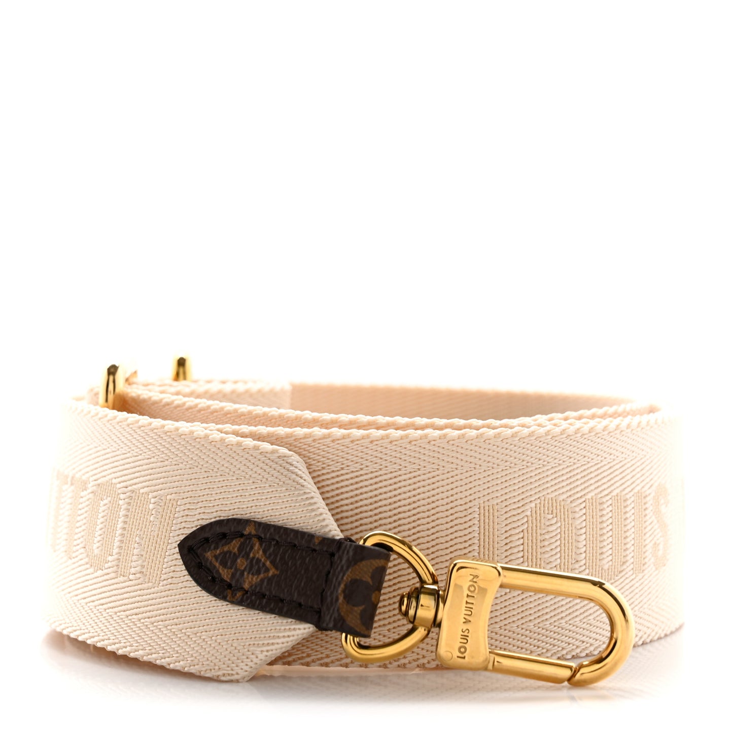 Jacquard Monogram Adjustable Shoulder Strap New Creme