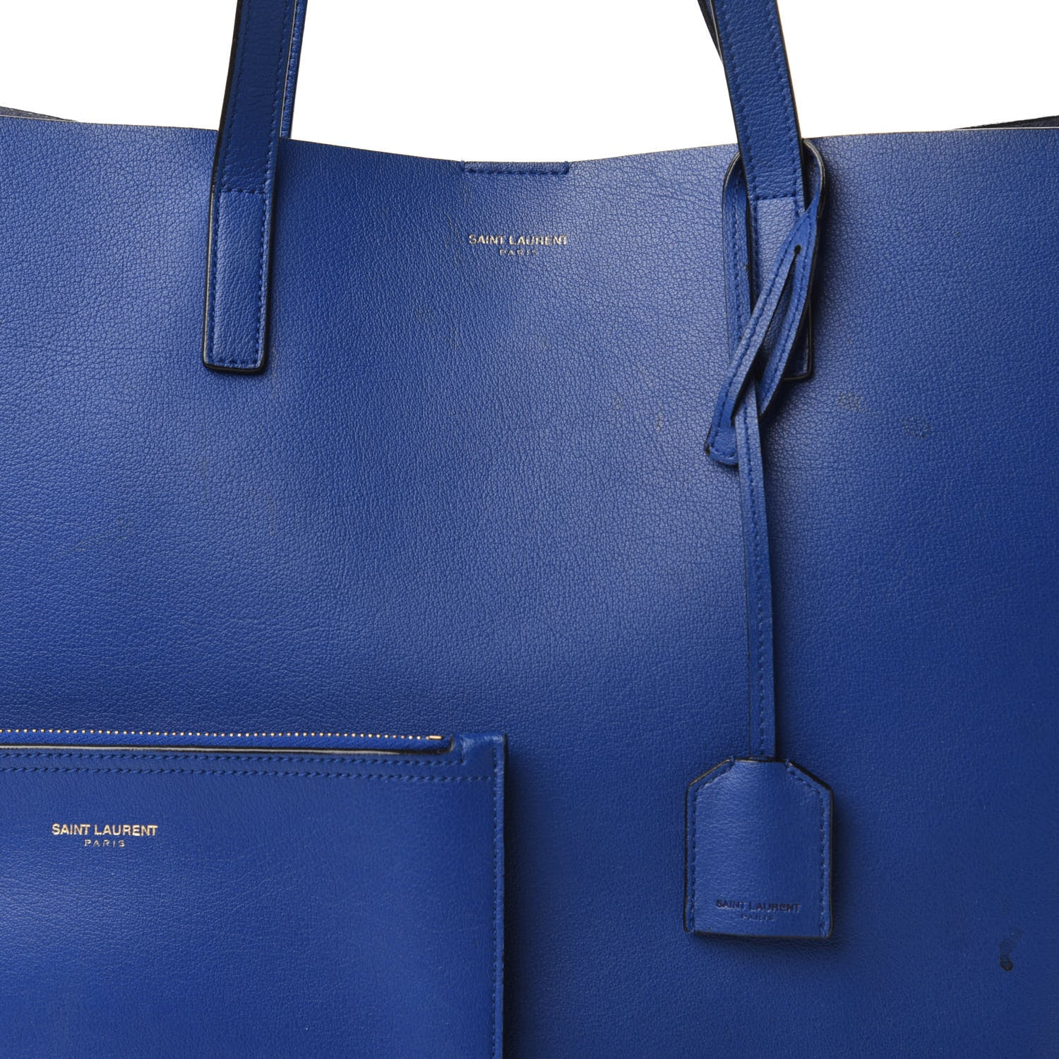 Saint Laurent Calfskin Large Shopping Tote Ultramarine 9 of 10