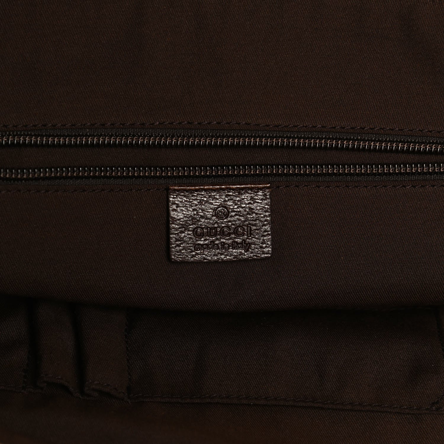 Gucci Monogram Large Flap Messenger Bag Beige Dark Brown 5 of 10