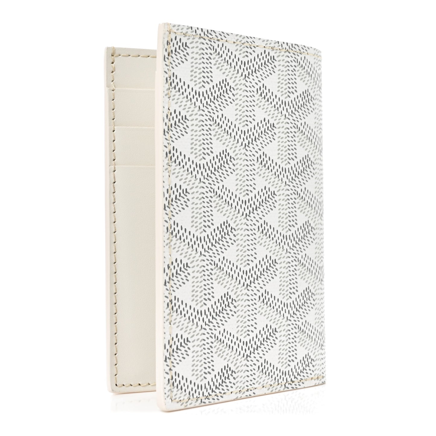 Goyardine Saint Pierre Card Holder White